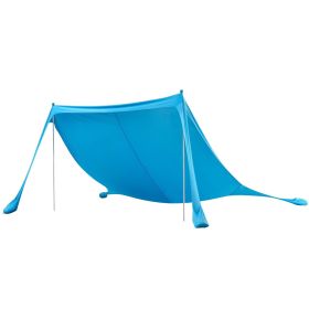 Beach Tent Sun Shelter, UPF50+ Sun Protection, 6.6 ft Tall, 11 x 11 ft, Easy Pop Up Beach Canopy with Sandbags, Stability Poles, Sand Shovels