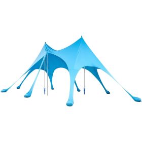 Beach Tent Sun Shelter, UPF50+ Sun Protection, 9.2 ft Tall, 20 x 13 ft, Easy Pop Up Beach Canopy with Sandbags, Stability Poles, Sand Shovels